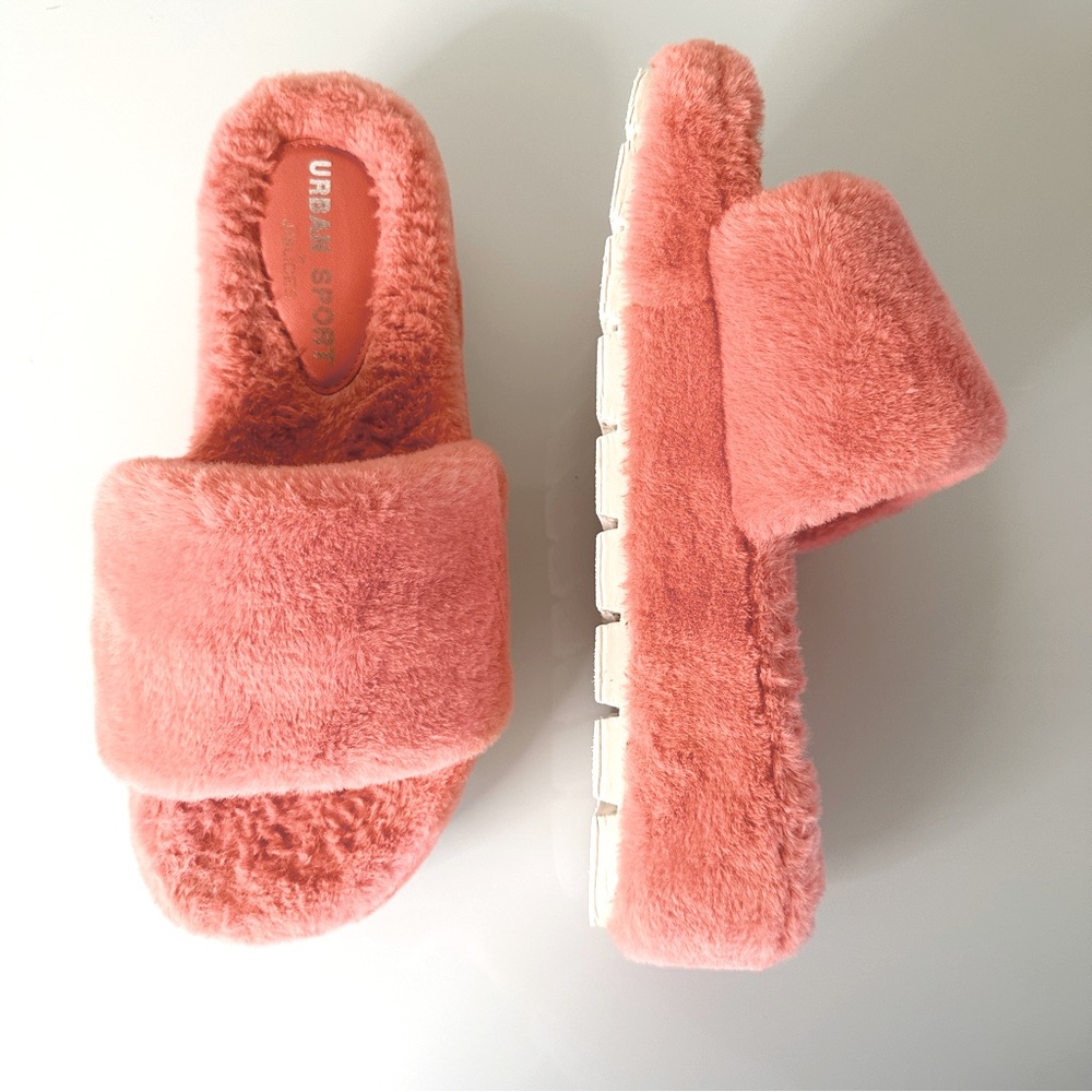 J Slides Willow Faux Fur Slides 9 Platform - image 2